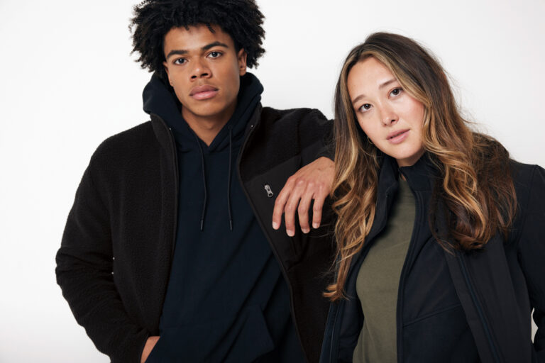 IQONIQ Diran gerecycled polyester pile-fleece jas, zwart