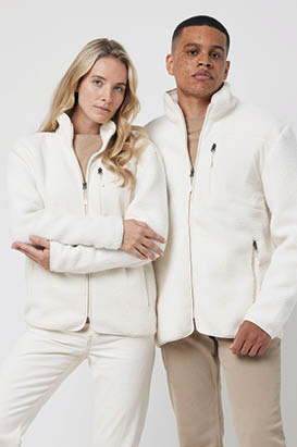 Giacca IQONIQ Diran in pile in rPET, naturale