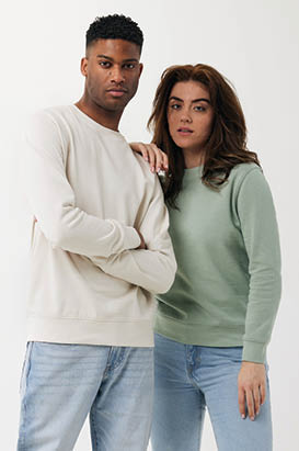 Felpa girocollo leggera Etosha in cotone riciclato, nero