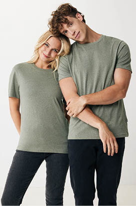 T-shirt en coton recyclé non teinté Manuel, heather grey