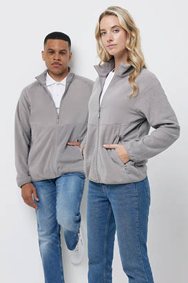 Giacca Talung in micropile con zip in rPET, nero