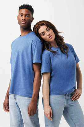 T-shirt coupe boxy en coton recyclé Teide, noir