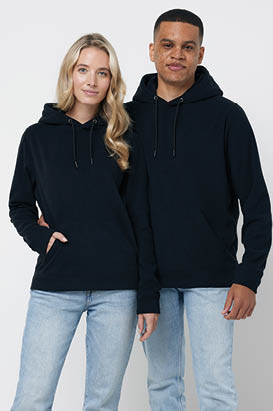 Felpa con cappuccio Trivor in micropile rPET, nero