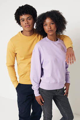 Felpa girocollo Zion in cotone riciclato, blu royal