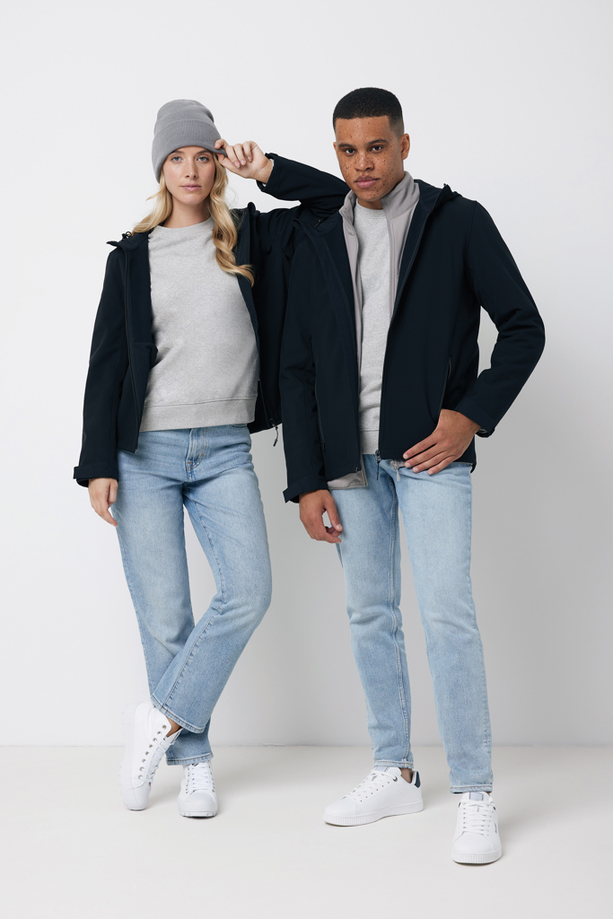 Makalu softshell herrjacka i återvunnen polyester, svart