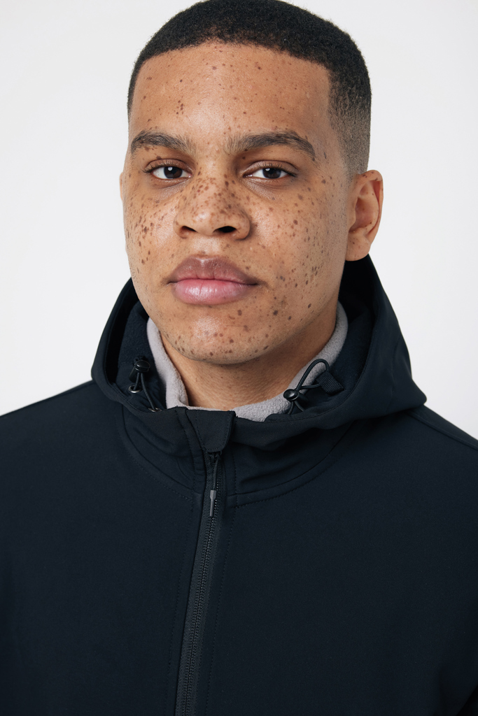 Makalu softshell herrjacka i återvunnen polyester, svart