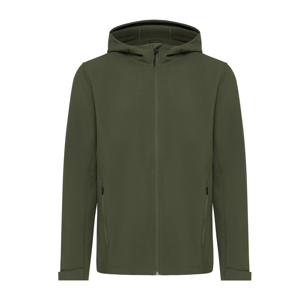 Makalu softshell herrjacka i återvunnen polyester, khaki