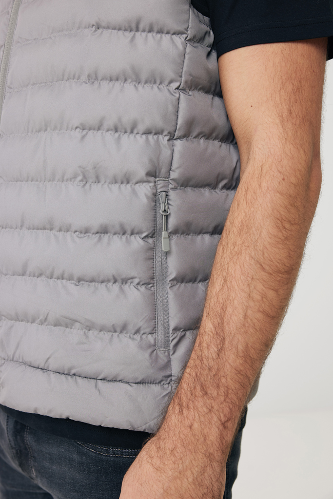 Gilet da uomo Meru in rPET, grigio argento