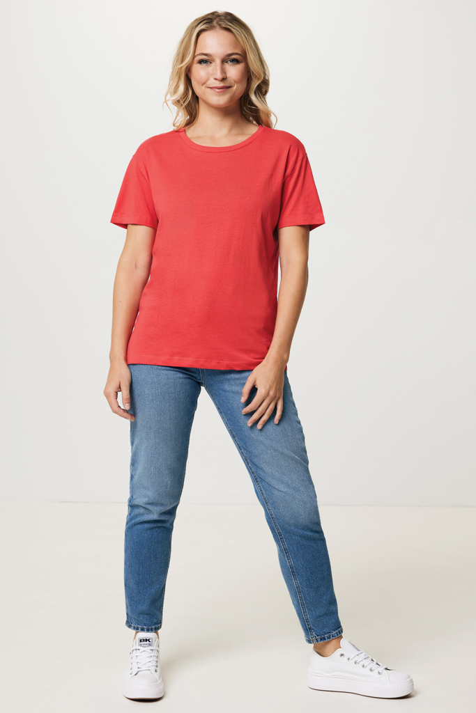 Yala women lightweight recycled cotton t-shirt, luscious red
