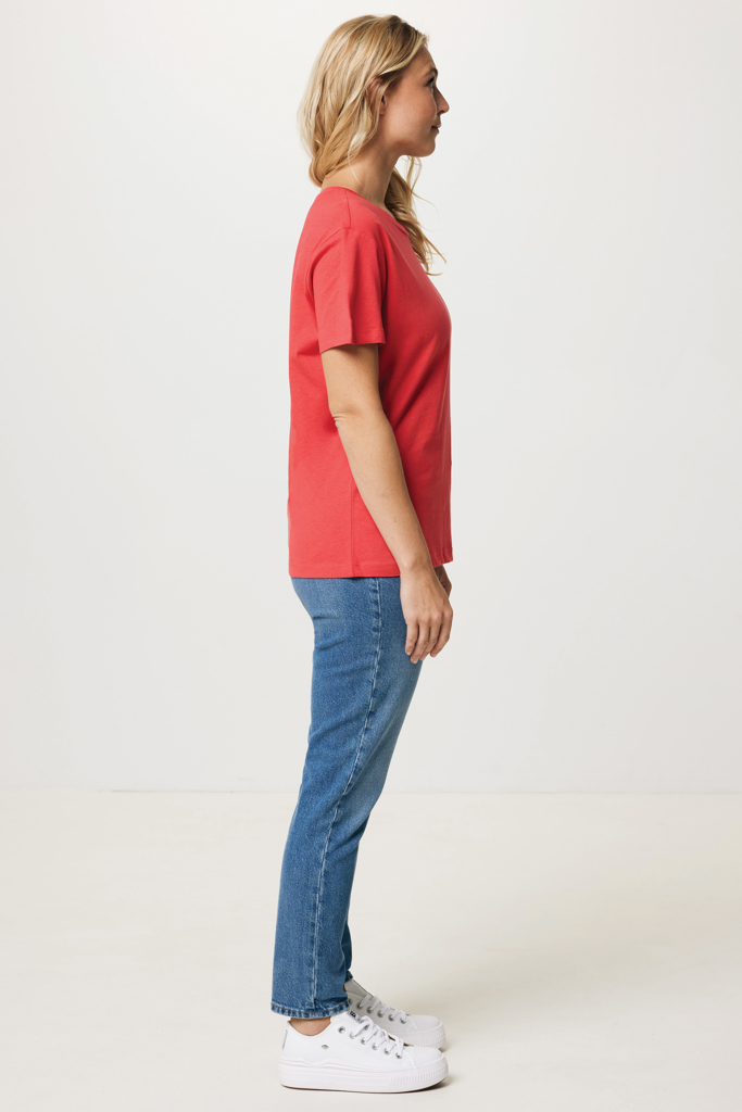Yala women lightweight recycled cotton t-shirt, luscious red
