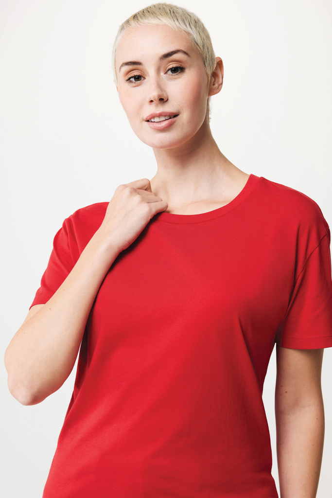 Yala Camiseta Mujer Light Weight Algodón Reciclado, rojo