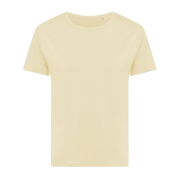 Yala Damen T-Shirt aus recycelter Baumwolle, cream yellow