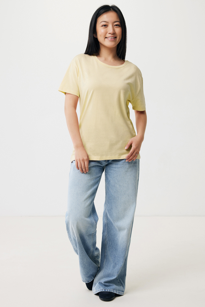 Yala Damen T-Shirt aus recycelter Baumwolle, cream yellow