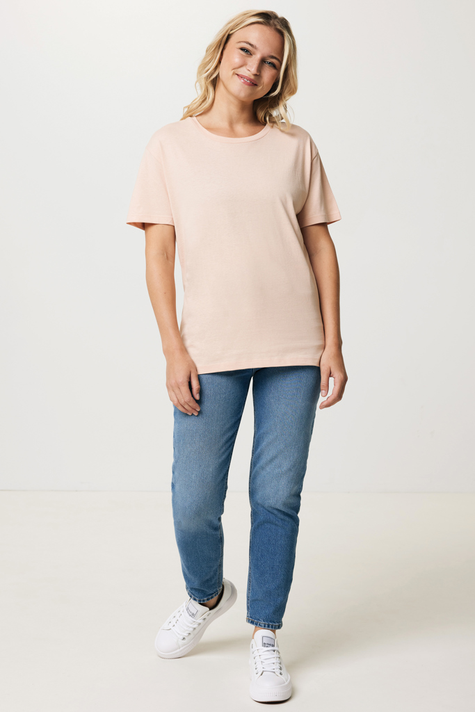 Yala women lightweight recycled cotton t-shirt, peach nectar