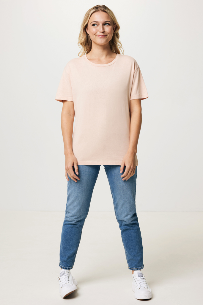 Yala women lightweight recycled cotton t-shirt, peach nectar