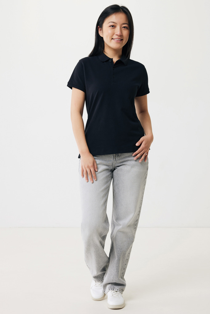 Yosemite Polo Piqué Mujer Algodón Reciclado, negro