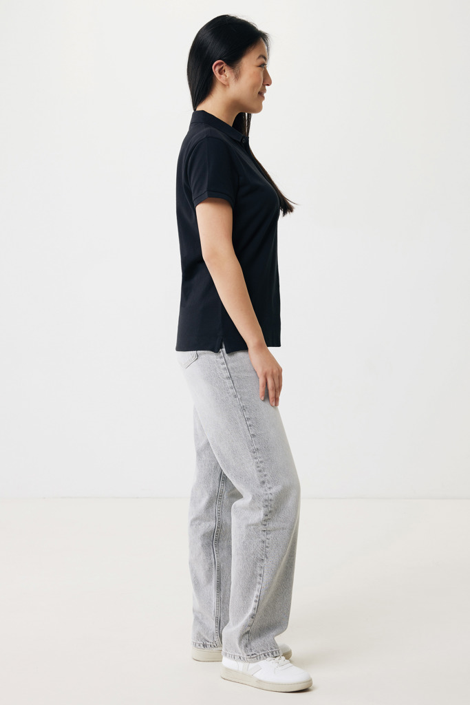 Yosemite Polo Piqué Mujer Algodón Reciclado, negro