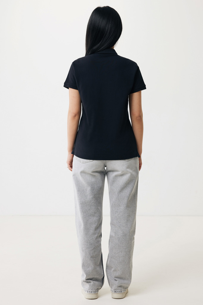 Yosemite Polo Piqué Mujer Algodón Reciclado, negro