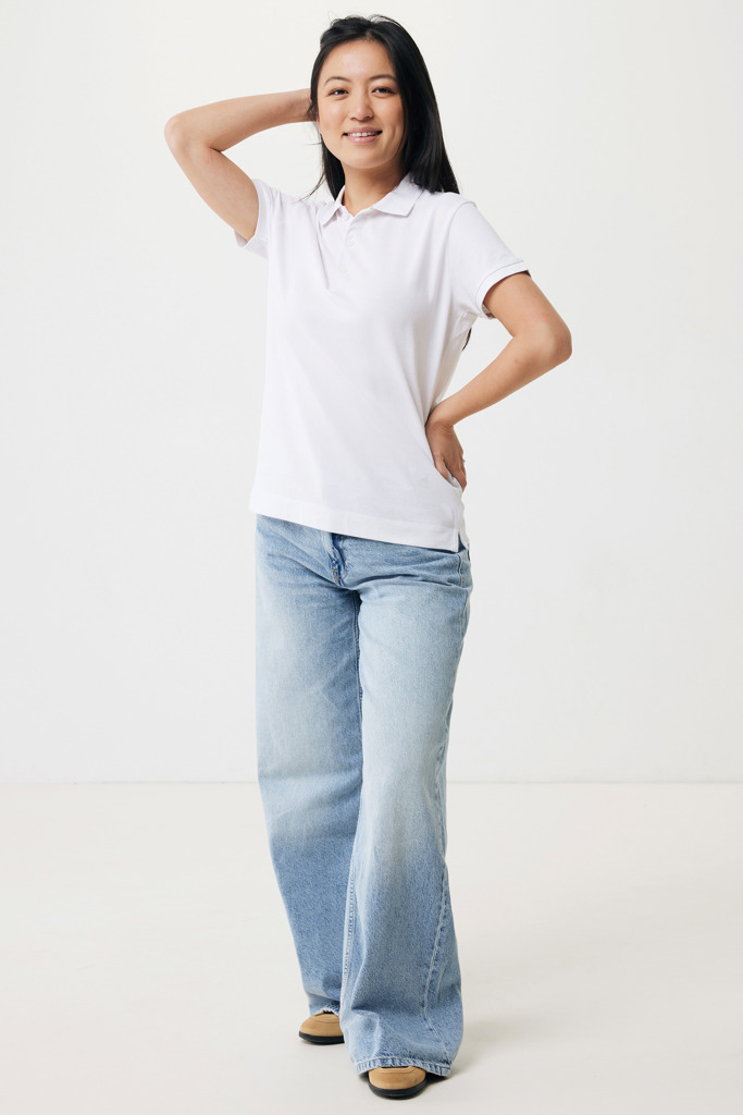 Yosemite Polo Piqué Mujer Algodón Reciclado, recycled white