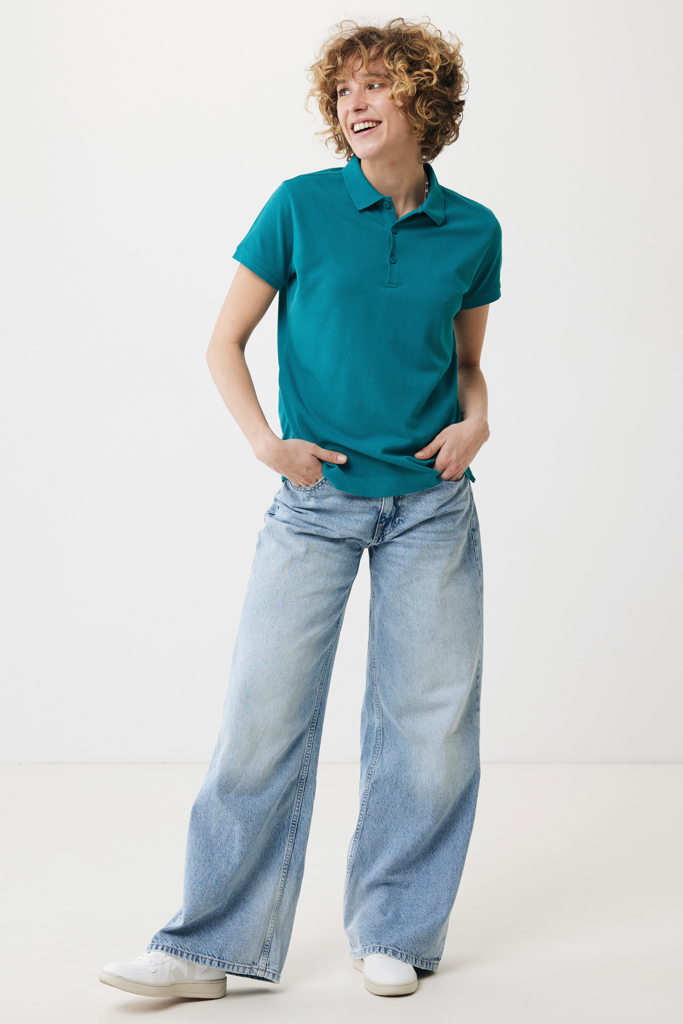 Yosemite dames recycled katoen pique polo, verdigris