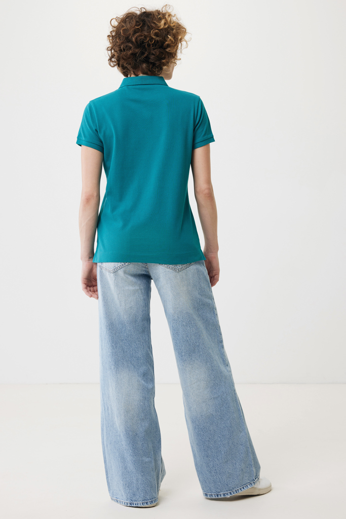 Yosemite dames recycled katoen pique polo, verdigris