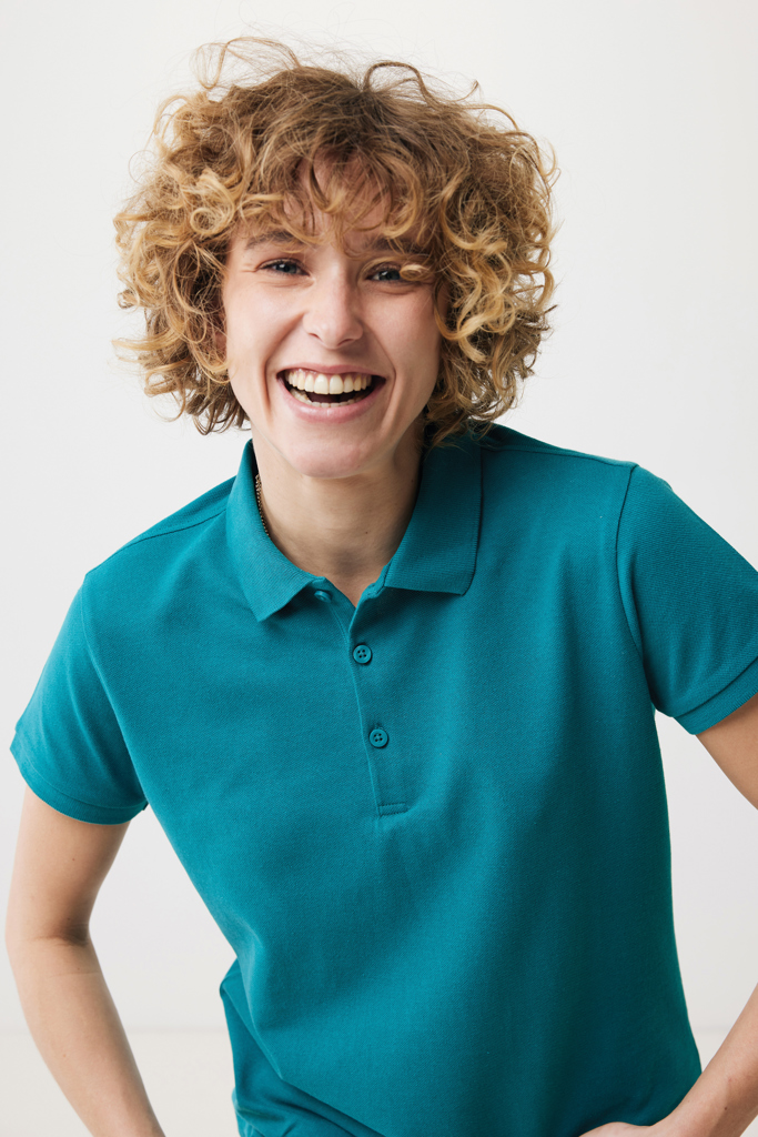 Yosemite dames recycled katoen pique polo, verdigris