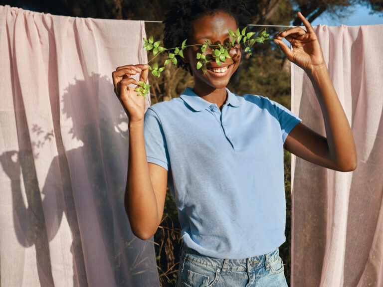 Yosemite dames recycled katoen pique polo, sky blue