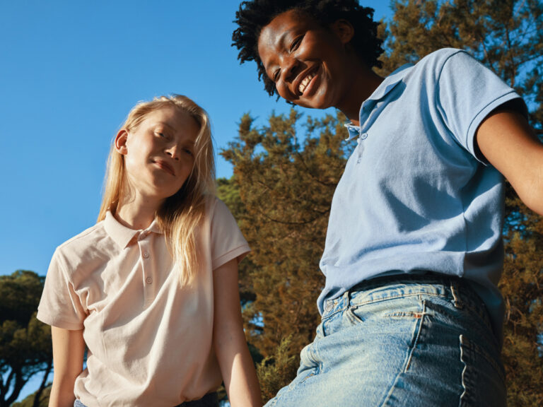 Yosemite dames recycled katoen pique polo, sky blue