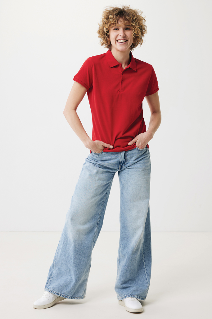 Yosemite Polo Piqué Mujer Algodón Reciclado, rojo