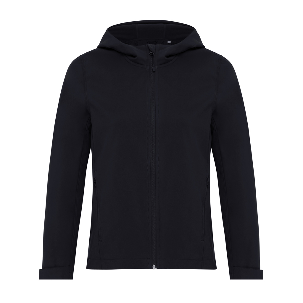 Veste femme soft shell en polyester recyclé Makalu, noir