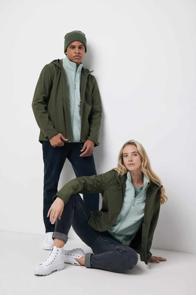 Makalu dames recycled polyester softshell jas, khaki