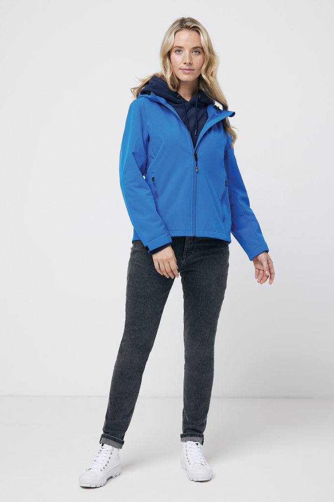Veste femme soft shell en polyester recyclé Makalu, bleu roy