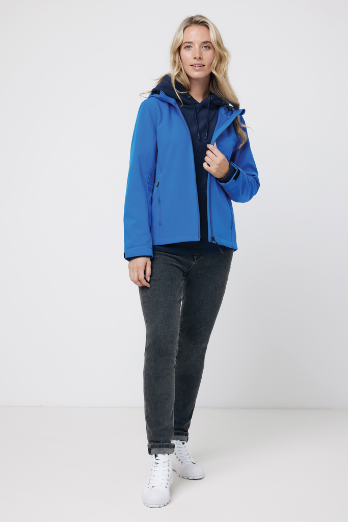 Veste femme soft shell en polyester recyclé Makalu, bleu roy