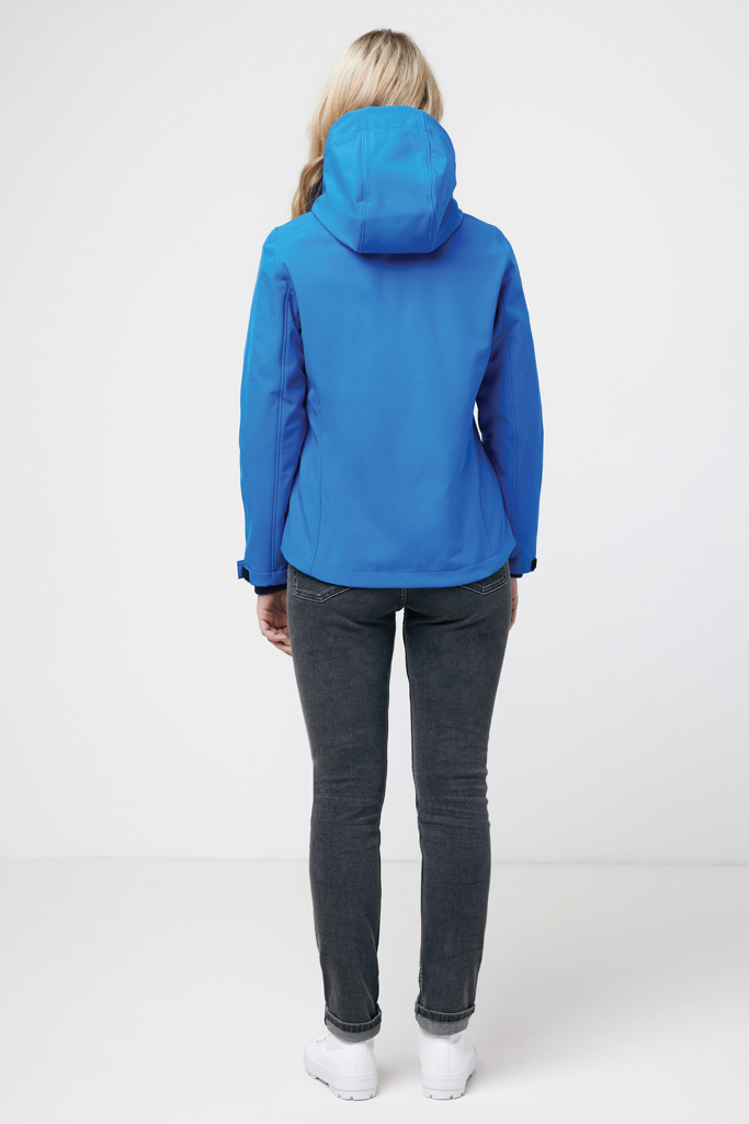 Veste femme soft shell en polyester recyclé Makalu, bleu roy
