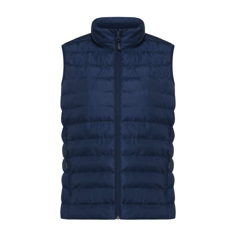 Meru dames gerecycled polyester bodywarmer, donkerblauw
