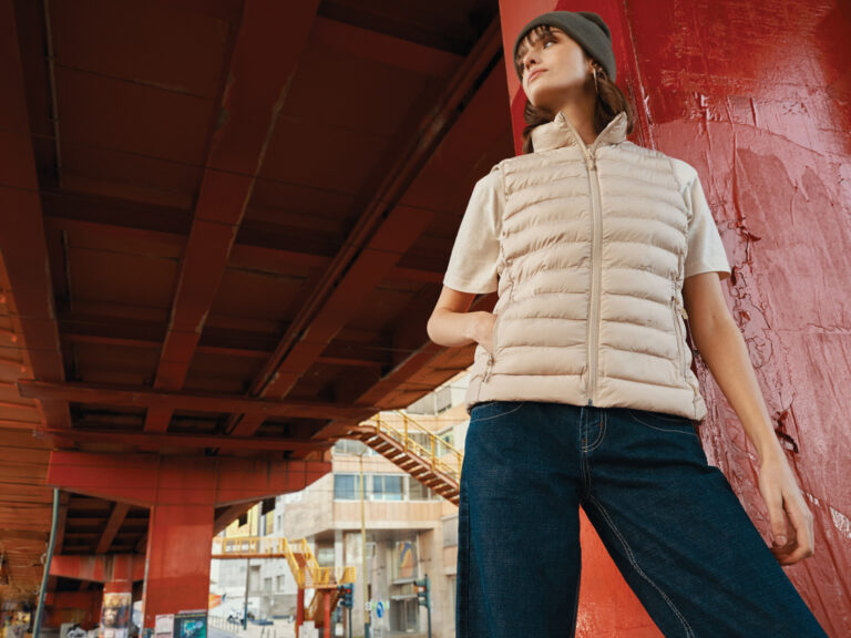 Gilet da donna Meru in rPET, beige