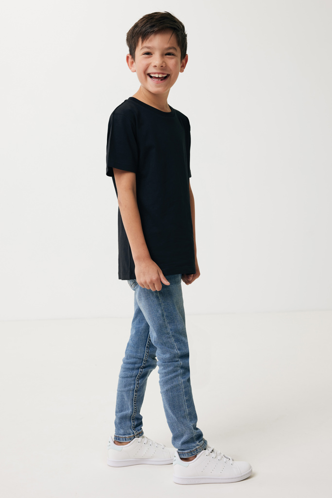 Koli kids lightweight recycled cotton t-shirt, black