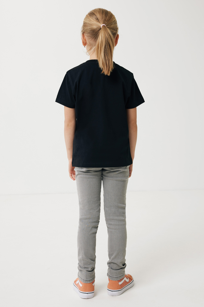Koli kids lightweight recycled cotton t-shirt, black