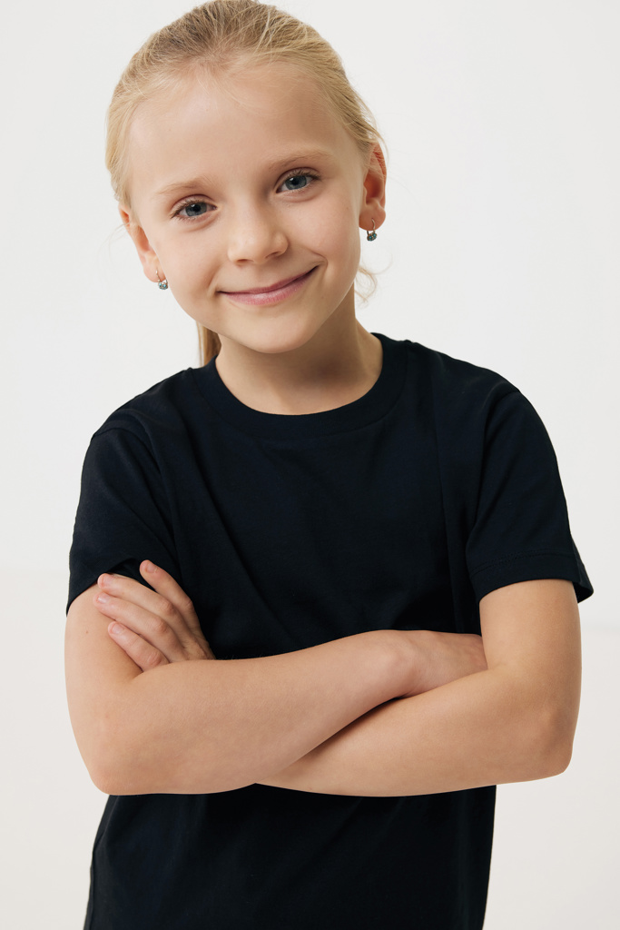 Koli kids lightweight recycled cotton t-shirt, black