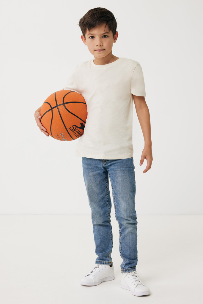 Koli kids lightweight recycled cotton t-shirt, natural raw
