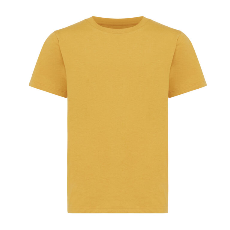 Koli kids lightweight recycled cotton t-shirt, ochre yellow