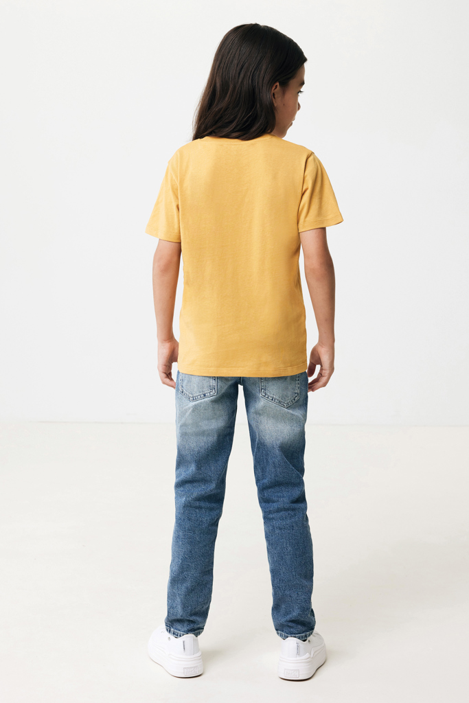 Koli kids lightweight recycled cotton t-shirt, ochre yellow