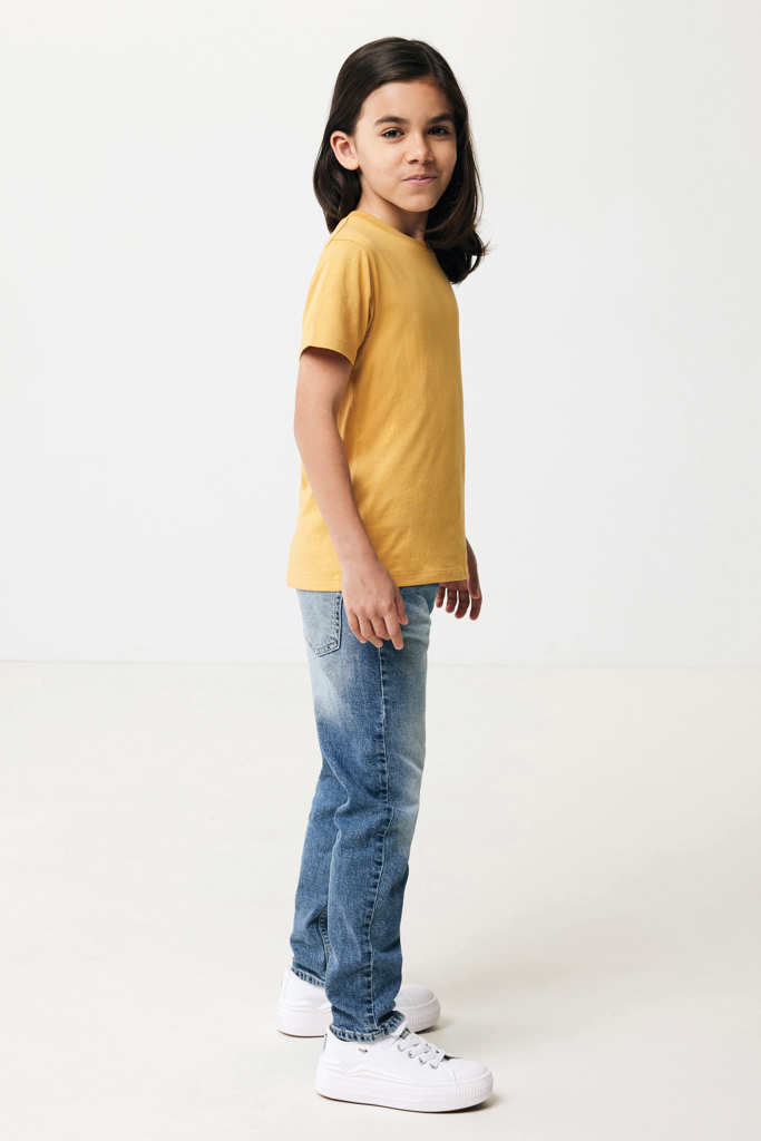 Koli kids lightweight recycled cotton t-shirt, ochre yellow