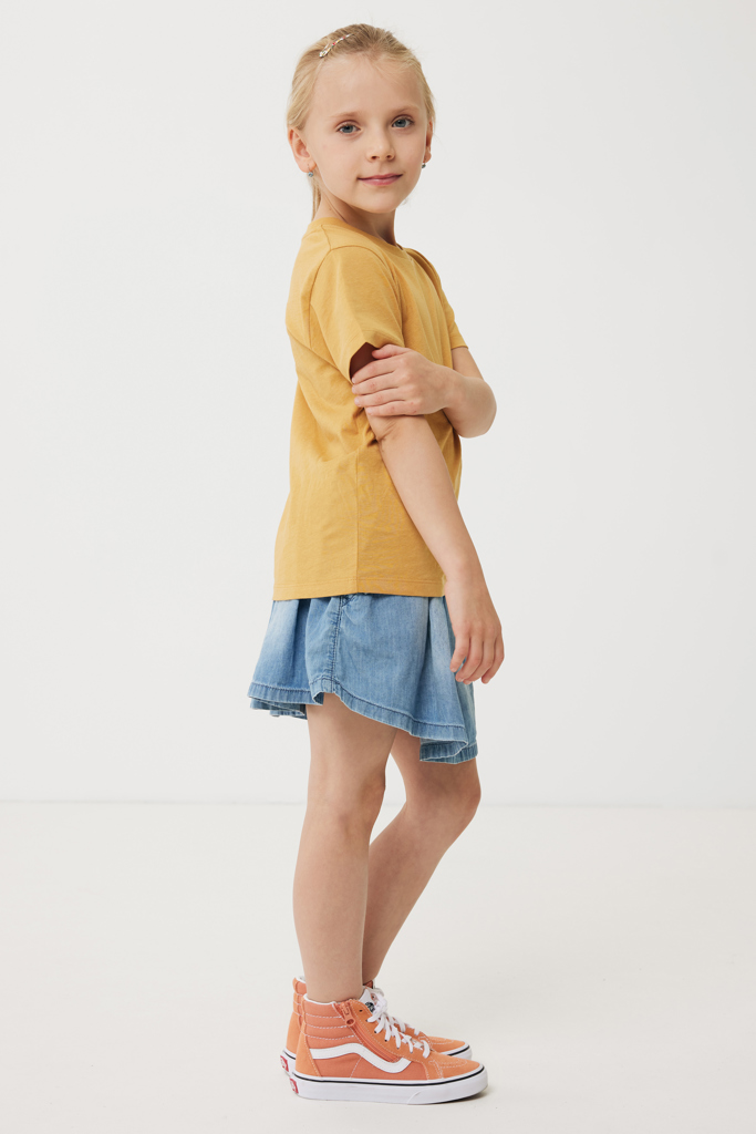 Koli kids lightweight recycled cotton t-shirt, ochre yellow