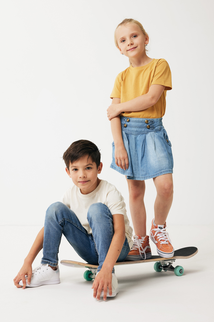 Koli kids lightweight recycled cotton t-shirt, ochre yellow