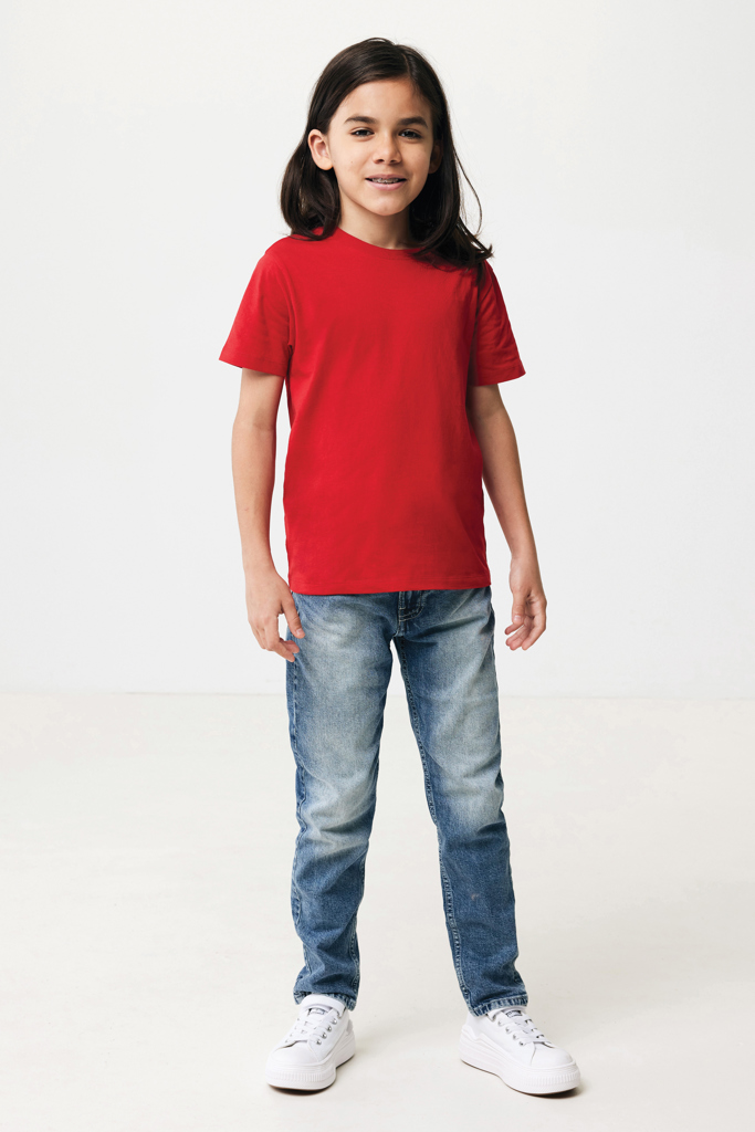 Koli kids lightweight recycled cotton t-shirt, red