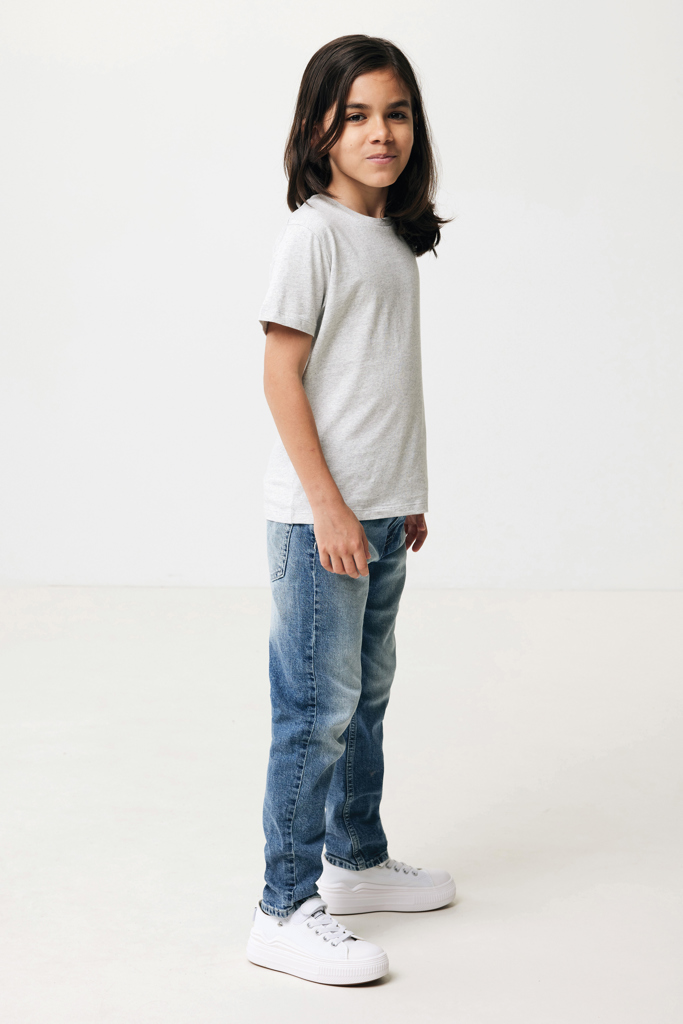 Koli t-shirt barn i återvunnen bomull, light heather grey