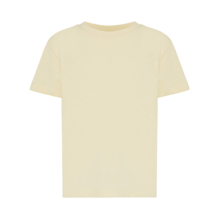 Koli kids lightweight recycled cotton t-shirt, cream yellow
