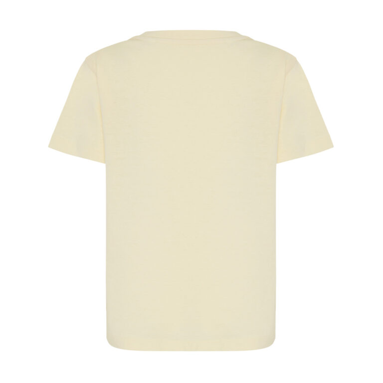 Koli kids lightweight recycled cotton t-shirt, cream yellow