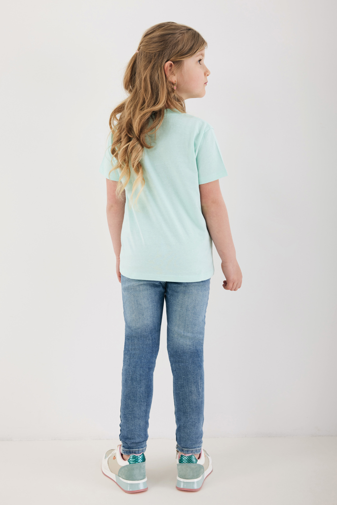 Koli kids lightweight recycled cotton t-shirt, crushed mint